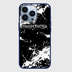 Чехол для iPhone 13 Pro Phasmophobia краска, цвет: 3D-тёмно-синий