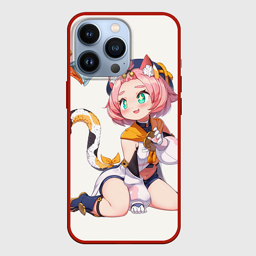 Чехол iPhone 13 Pro Diona Katzlein Cocktail / 3D-Красный – фото 1