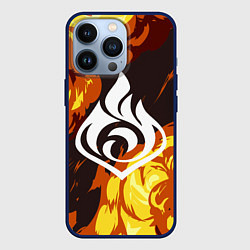 Чехол для iPhone 13 Pro PIRO ПИРО ГЕНШИН, цвет: 3D-тёмно-синий