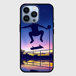 Чехол для iPhone 13 Pro Skateboarding, цвет: 3D-черный