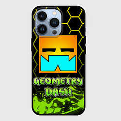 Чехол для iPhone 13 Pro Geometry Dash, цвет: 3D-черный