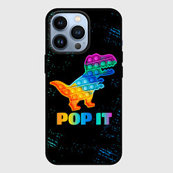 Чехол для iPhone 13 Pro POP IT DINOSAUR ДИНОЗАВР, цвет: 3D-черный