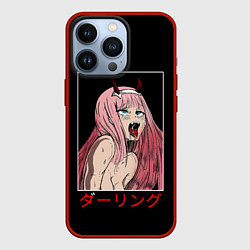 Чехол для iPhone 13 Pro Зеро ту ahegao франкс, цвет: 3D-красный