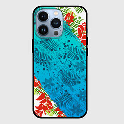 Чехол для iPhone 13 Pro ЛЕТНИЕ КРАСКИ ТРОПИКИ, цвет: 3D-черный