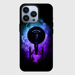 Чехол для iPhone 13 Pro Star Trek, USS Enterprise, цвет: 3D-черный