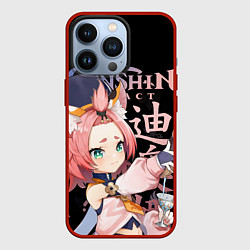 Чехол для iPhone 13 Pro Диона Genshin Impact, цвет: 3D-красный