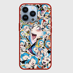 Чехол для iPhone 13 Pro Jinx Ahegao, цвет: 3D-красный