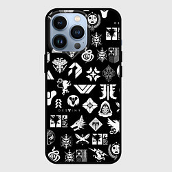 Чехол для iPhone 13 Pro DESTINY 2 PATTERN GAME LOGO ДЕСТИНИ 2 ПАТТЕРН СИМВ, цвет: 3D-черный