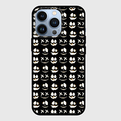 Чехол для iPhone 13 Pro Прикольные смайлы Хэллоуин 2 Halloween 2, цвет: 3D-черный