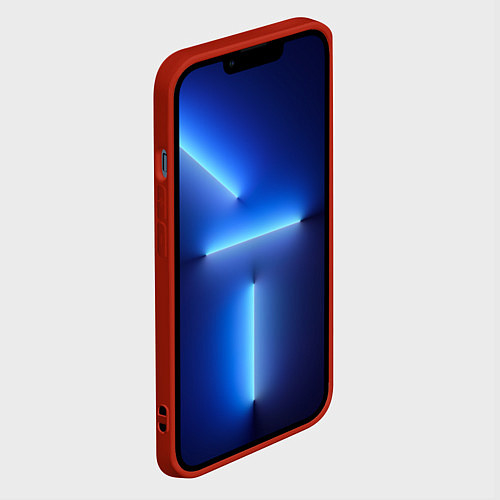 Чехол iPhone 13 Pro Митсубиси 3D плиты / 3D-Красный – фото 2