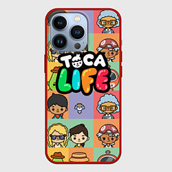 Чехол для iPhone 13 Pro Toca Life: Faces, цвет: 3D-красный