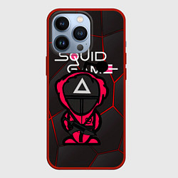 Чехол для iPhone 13 Pro Squid game BLACK, цвет: 3D-красный