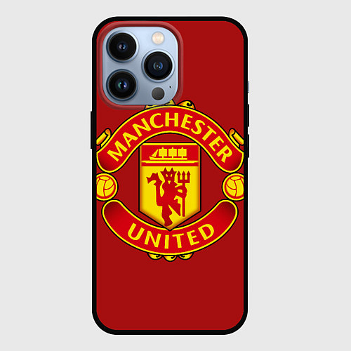 Чехол iPhone 13 Pro Manchester United F C / 3D-Черный – фото 1