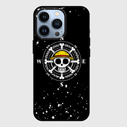 Чехол для iPhone 13 Pro ONE PIECE ВАН ПИС ЧЕРЕП БРЫЗГИ КРАСОК, цвет: 3D-черный