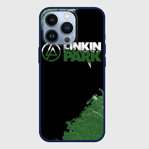 Чехол iPhone 13 Pro Линкин Парк в стиле Гранж Linkin Park / 3D-Тёмно-синий – фото 1
