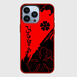 Чехол для iPhone 13 Pro Чёрный клевер: Black clover, цвет: 3D-красный