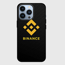 Чехол для iPhone 13 Pro БИНАНС ЛОГО CARBON BINANCE LOGO, цвет: 3D-черный