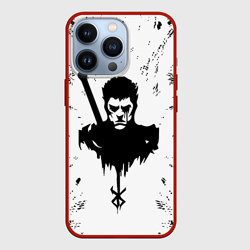 Чехол iPhone 13 Pro Берсерк Berserk / 3D-Красный – фото 1