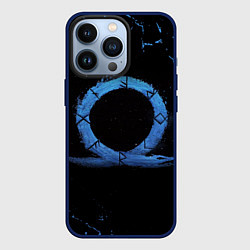 Чехол для iPhone 13 Pro GOD OF WAR LOGO ЭМБЛЕМА РАГНАРЁК, цвет: 3D-тёмно-синий