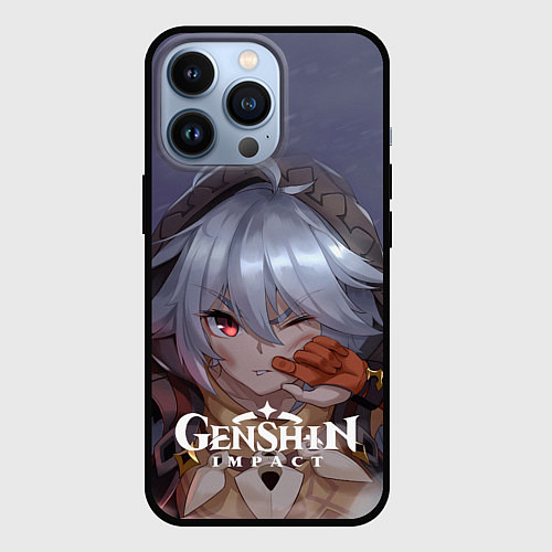 Чехол iPhone 13 Pro Genshin Impact: Razor Genshin / 3D-Черный – фото 1