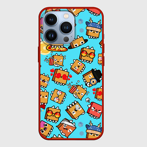 Чехол iPhone 13 Pro PAPER BAG CAT TOCA BOCA TOCA LIFE WORLD / 3D-Красный – фото 1