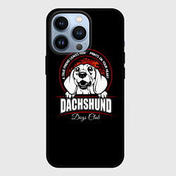 Чехол для iPhone 13 Pro Такса Dachshund, цвет: 3D-черный