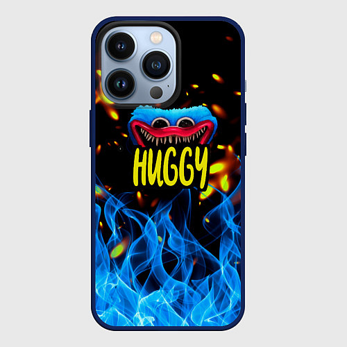Чехол iPhone 13 Pro Poppy Playtime: Blue Fire / 3D-Тёмно-синий – фото 1