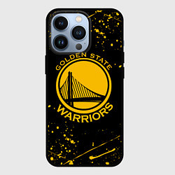 Чехол для iPhone 13 Pro GOLDEN STATE WARRIORS? , БРЫЗГИ КРАСОК, цвет: 3D-черный