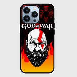 Чехол для iPhone 13 Pro GOD OF WAR ГОД ОФ ВАР FIRE ART УЗОР, цвет: 3D-черный