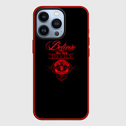 Чехол для iPhone 13 Pro Believe in Devils, цвет: 3D-красный