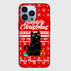 Чехол для iPhone 13 Pro MEOW CHRISTMAS, цвет: 3D-красный