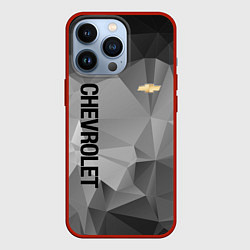 Чехол для iPhone 13 Pro Chevrolet Geometry, цвет: 3D-красный