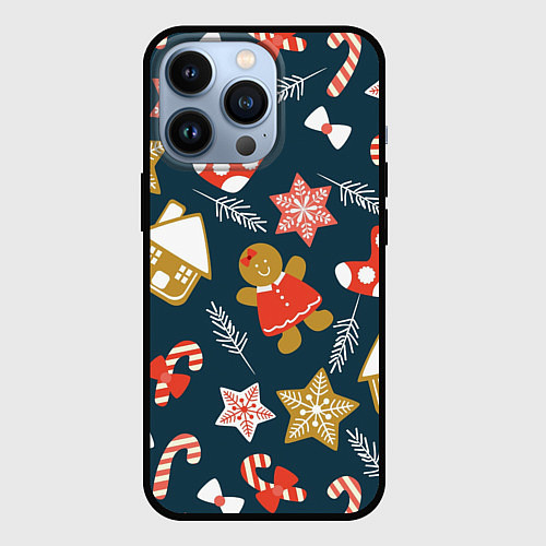 Чехол iPhone 13 Pro Merry Christmas!!! / 3D-Черный – фото 1