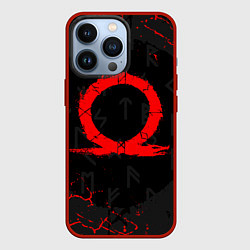 Чехол для iPhone 13 Pro GOD OF WAR CRATOS LOGO, цвет: 3D-красный