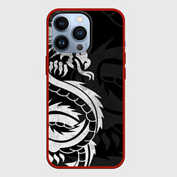 Чехол для iPhone 13 Pro ЯПОНСКИЙ БЕЛЫЙ ДРАКОН JAPAN WHITE DRAGON, цвет: 3D-красный