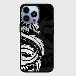 Чехол для iPhone 13 Pro ЯПОНСКИЙ БЕЛЫЙ ДРАКОН JAPAN WHITE DRAGON, цвет: 3D-черный