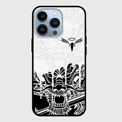 Чехол для iPhone 13 Pro WALHALLA TEAM НА СПИНЕ БЕЛЫЙ ДРАКОН, цвет: 3D-черный