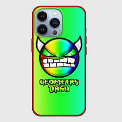 Чехол для iPhone 13 Pro Geometry Dash, цвет: 3D-красный
