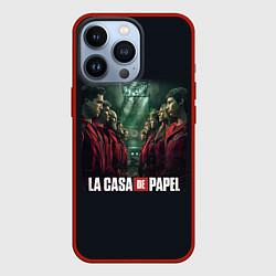 Чехол для iPhone 13 Pro ПЕРСОНАЖИ БУМАЖНЫЙ ДОМ - LA CASA DE PAPEL, цвет: 3D-красный