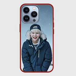 Чехол для iPhone 13 Pro MIN YOONGI BTS WINTER, цвет: 3D-красный