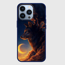 Чехол для iPhone 13 Pro Ночной Волк Night Wolf, цвет: 3D-тёмно-синий