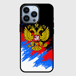 Чехол iPhone 13 Pro ТРИКОЛОР РОССИЯ, БРЫЗГИ КРАСОК