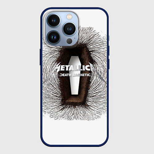 Чехол iPhone 13 Pro Death Magnetic - Metallica / 3D-Тёмно-синий – фото 1