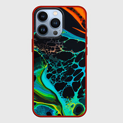Чехол для iPhone 13 Pro Огни большого города, цвет: 3D-красный