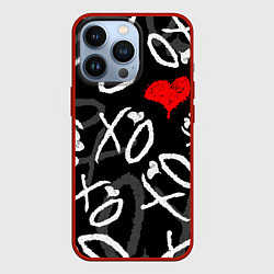 Чехол для iPhone 13 Pro The Weeknd - XO, цвет: 3D-красный