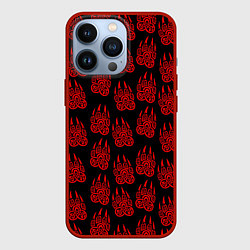 Чехол для iPhone 13 Pro ПЕЧАТЬ ВЕЛЕСА КРАСНЫЙ, цвет: 3D-красный
