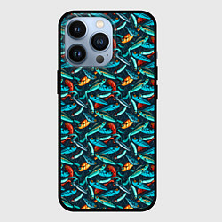 Чехол для iPhone 13 Pro Рыболовные Воблеры, цвет: 3D-черный
