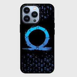 Чехол для iPhone 13 Pro БОГ ВОЙНЫ СИМВОЛ КРАТОСА, РУНЫ GOD OF WAR, цвет: 3D-черный