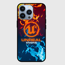 Чехол для iPhone 13 Pro Unreal Огонь, цвет: 3D-черный