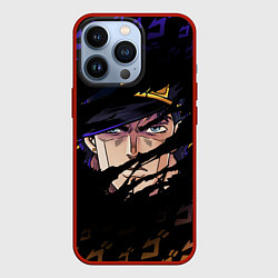 Чехол для iPhone 13 Pro JOJOS BIZARRE ADVENTURE ЛИЦО ГЕРОЯ, цвет: 3D-красный